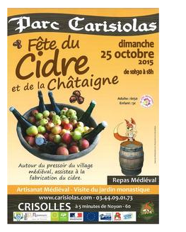 Crisolles : fête du Cidre et de la Châtaigne au parc Carisiolas