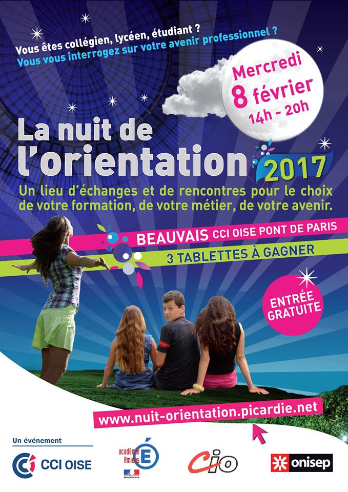 La nuit de l’orientation 2017, c’est à Beauvais, le mercredi 8 février.