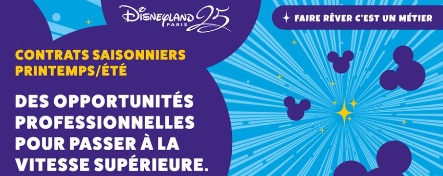 Disneyland Paris recrute des Isariens pour la saison printemps-été 2018 !