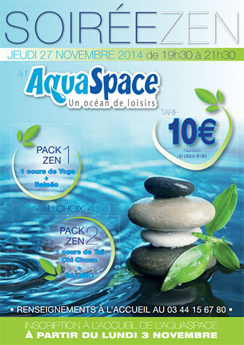 “Soirée zen” à l’ Aquaspace, l’océan de douceur