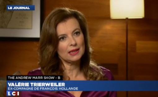 Valérie Trierweiler accorde une interview à la “BBC 1”