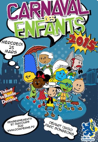 Compiègne : le carnaval des enfants sur le thème “La bande dessinée”.