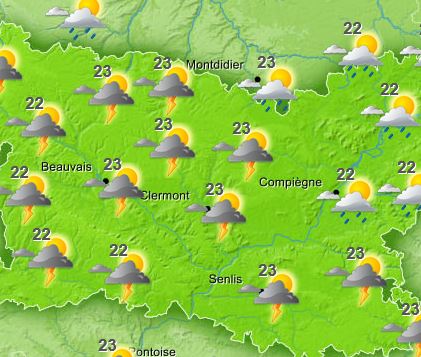 Orages violents: Le département de l’Oise placé en vigilance orange