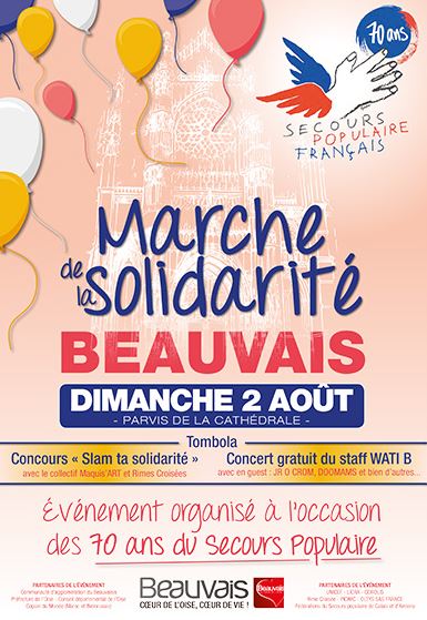 Beauvais : Venez fêter les 70 ans du Secours Populaire