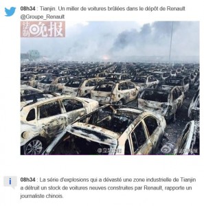 CHINE VOITURE RENAULT BRULE