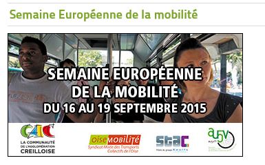L’Agglomération Creilloise participe à la Semaine Européenne de la Mobilité
