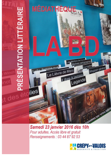 Crépy-en-Valois : rendez-vous littéraire sur le thème de la bande dessinée