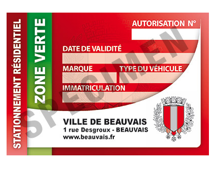 Nouvelles cartes de stationnement résidentiel à Beauvais