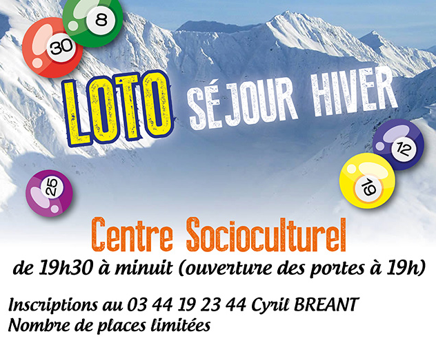 Loto spécial “séjour ski” pour les jeunes de Clermont, vendredi 29 janvier 2016