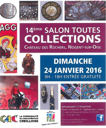 Nogent-sur-Oise : 14ème salon toutes collections, le 24 janvier