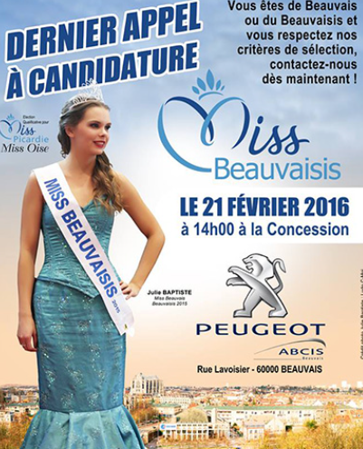 Participez au concours Miss Beauvaisis 2016