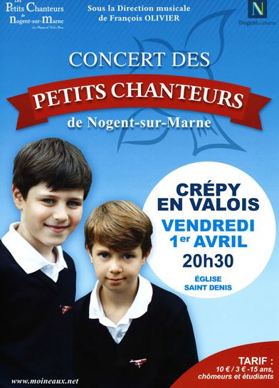 Crépy-en-Valois : concert des petits chanteurs de Nogent-sur-Marne