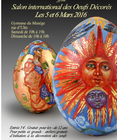 28e Salon International des Oeufs Décorés 5 et 6 mars 2016