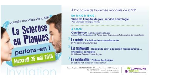 Compiègne : journée mondiale de la sclérose en plaques au Centre Hospitalier, le 25 mai