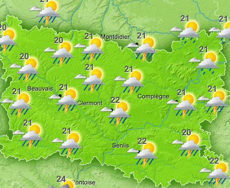 Des averses orageuses ce dimanche dans l’Oise