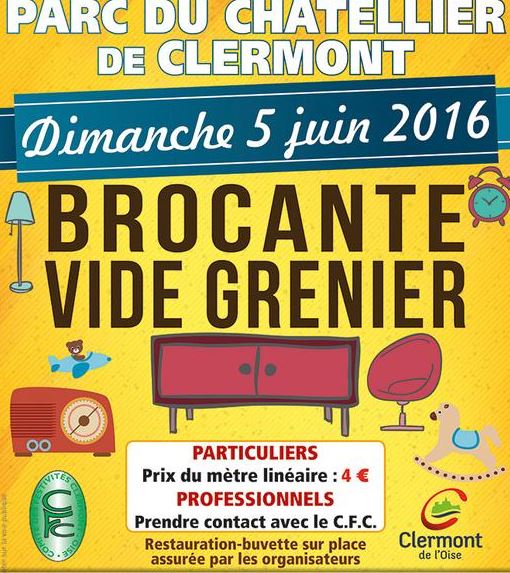 Clermont : grande brocante et vide grenier, ce dimanche 5 juin, au parc du Chatellier