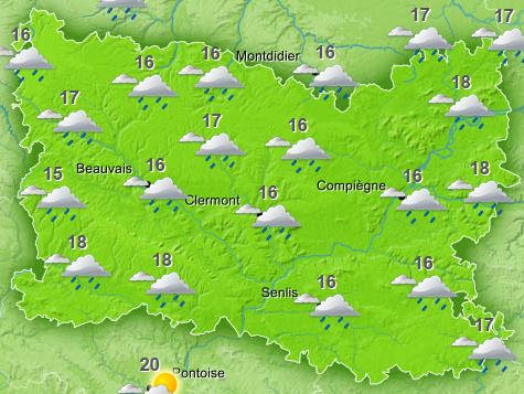 Météo dans l’Oise : Averses orageuses et chute des températures