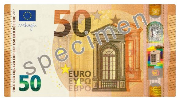 Découvrez le nouveau billet de 50 euros