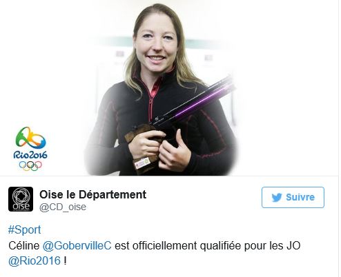 Rio 2016  : La Creilloise Céline Goberville sélectionnée dans la discipline pistolet 10m