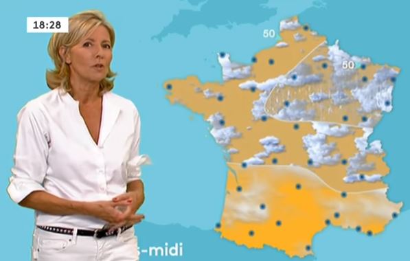 Claire Chazal présentatrice météo d’un jour