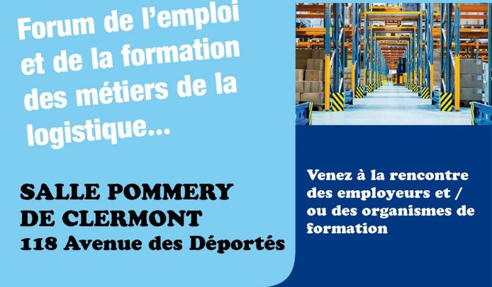Clermont : forum de l’emploi et de la formation des métiers de la logistique, le mercredi 21 septembre