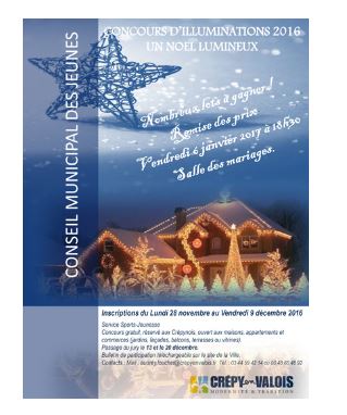 Crépy-en-Valois : concours d’illuminations de Noël “Un Noël lumineux”.