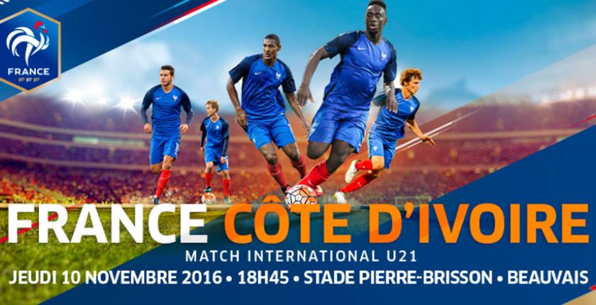 France Espoirs : Côte d’Ivoire Espoirs à Beauvais le 10 novembre