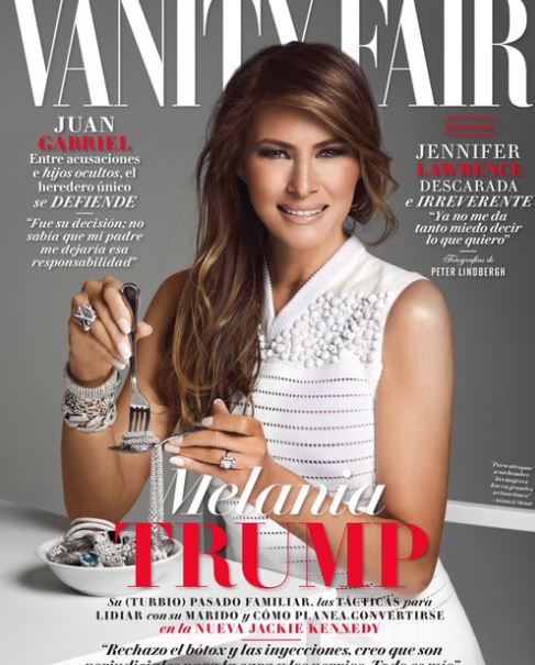 “Vanity Fair Mexique” crée la polémique en affichant en couverture Melania Trump en train de déguster des diamants