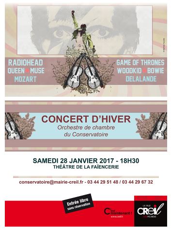 Concert d’hiver de l’Orchestre de Chambre du Conservatoire de Creil