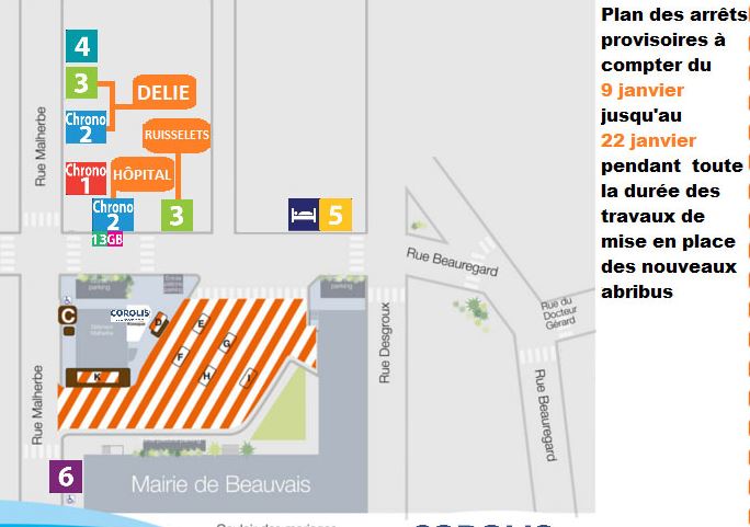 Beauvais : Travaux sur la Place Clémenceau jusqu’au 22 janvier 2017