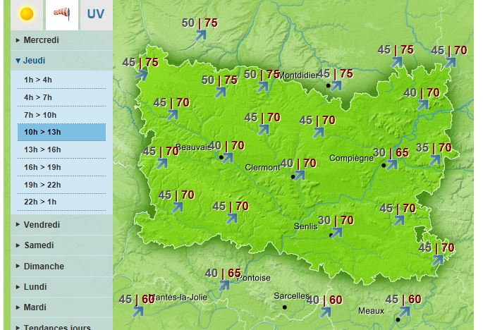 Tempête Thomas : avis de coup de vent dans l’Oise