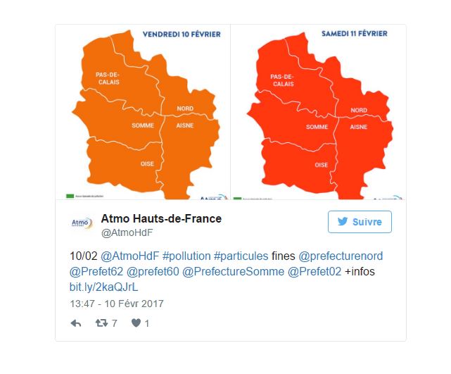 Pic de pollution dans les Hauts-de-France : réduction de vitesse obligatoire dans notre région.