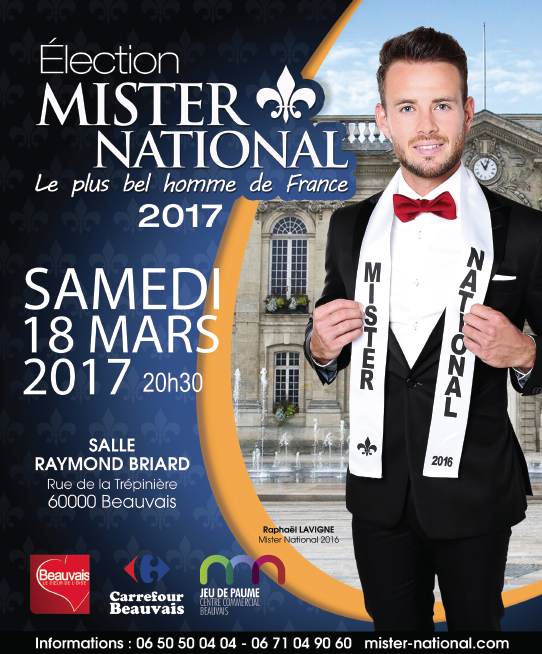 Beauvais : élection de Mister National le 18 mars
