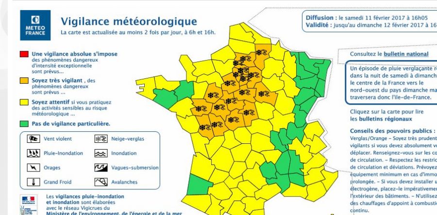 Le département de l’Oise placé en vigilance orange à la neige et au verglas