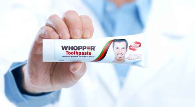 Poisson d’avril ?  Burger King sort son dentifrice parfumé au Whopper