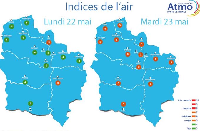 Météo dan l’Oise : la qualité de l’air est moyenne !