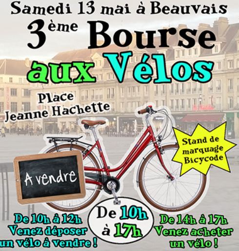 Beauvais : 3ème bourse aux vélos, le samedi 13 mai, place Jeanne-Hachette
