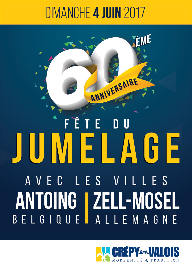 Dimanche 4 juin, Crépy-en-Valois célébrera le 60ème anniversaire de son jumelage