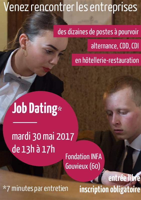 Jobdating avec les professionels de l’hôtellerie-restauration à la Fondation INFA Gouvieux