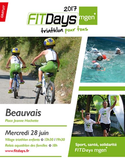 Fitdays : le triathlon en famille à Beauvais, le mercredi 28 juin