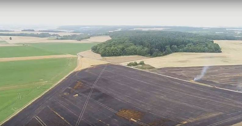 Delincourt : 23 hectares de chaume ravagés par le feu