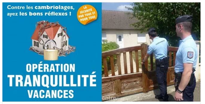 Message de prévention de la gendarmerie de l’Oise : si vous ne partez pas, ouvrez l’œil !