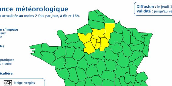 L’Oise placé en vigilance jaune !