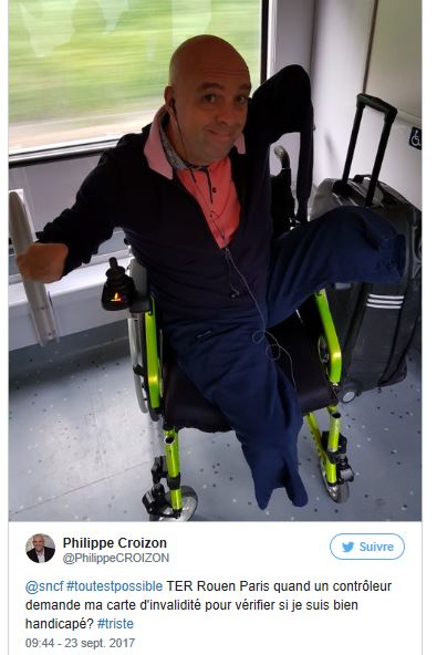 Un contrôleur de la SNCF provoque la colère des passagers d’un train après avoir demandé au nageur polyhandicapé Philippe Croizon sa carte d’invalidité