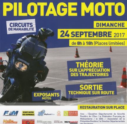Moyvillers : pilotage moto le dimanche 24 septembre
