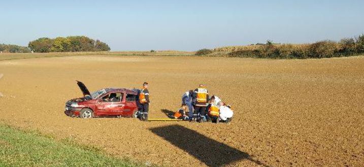 Avrechy : deux blessés dont un grave après plusieurs tonneaux