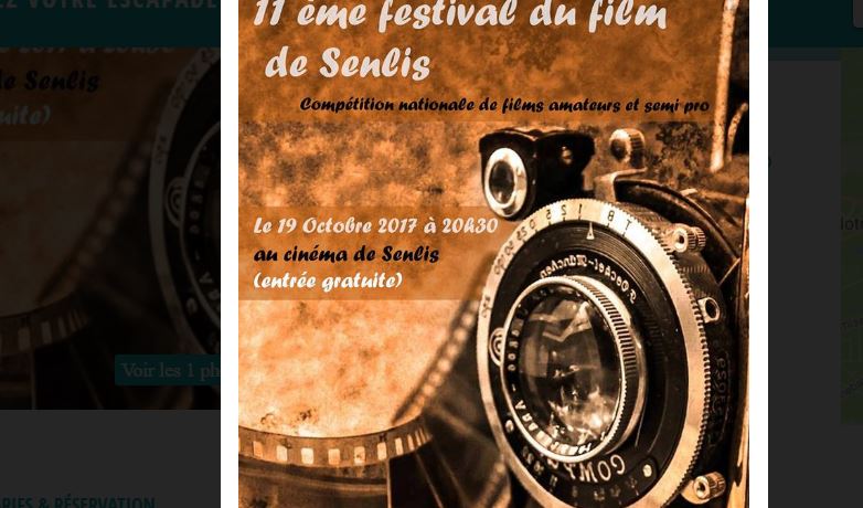Senlis :  11ème festival du film amateur, le jeudi 19 octobre