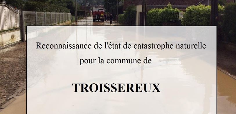 Reconnaissance de l’état de catastrophe naturelle pour la commune de Troissereux