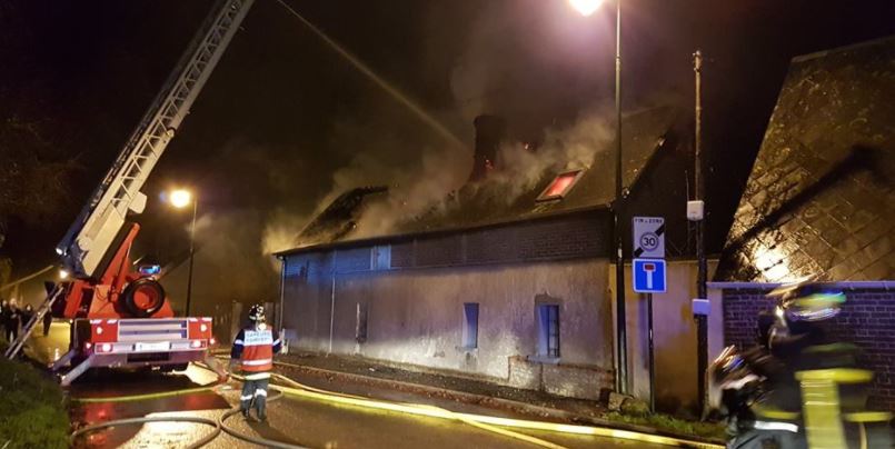 Villers sur Auchy : un incendie ravage un corps de ferme