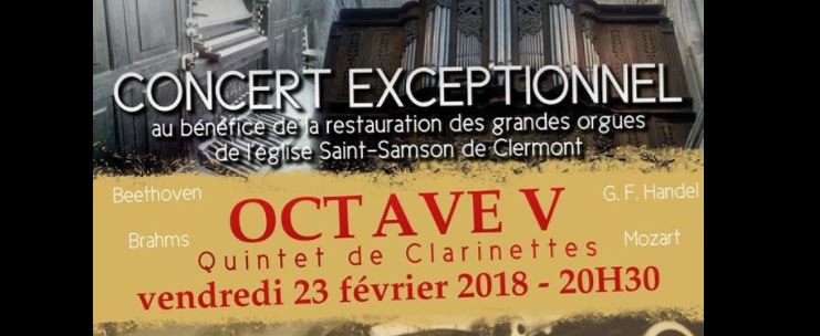Un concert de quintet pour sauver les grandes orgues de l’église Saint-Samson de Clermont